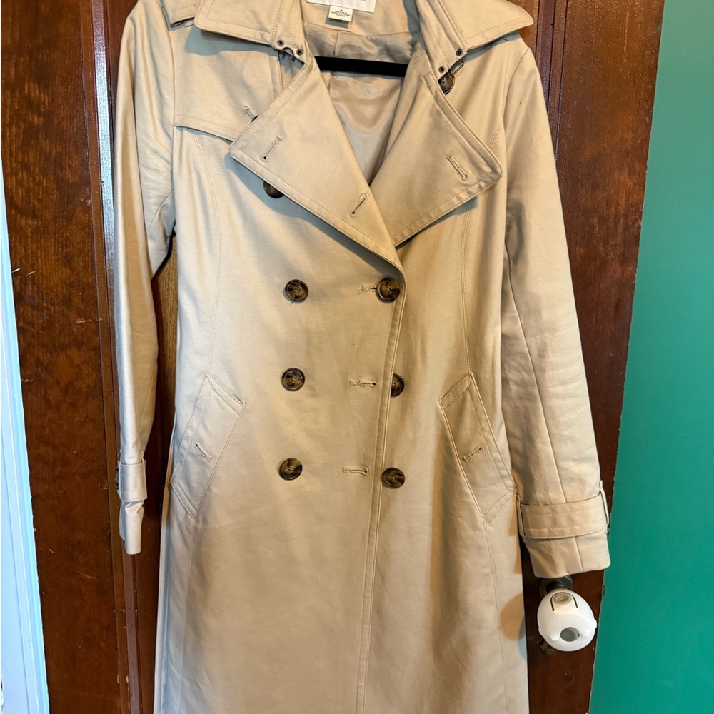 Liz Claiborne Beige Double-Breasted Trench Coat